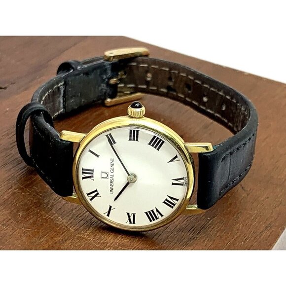 Universal Geneve Women\'s Watch 1970\'S Vintage Swiss Wind White Dial 25mm… main image 9